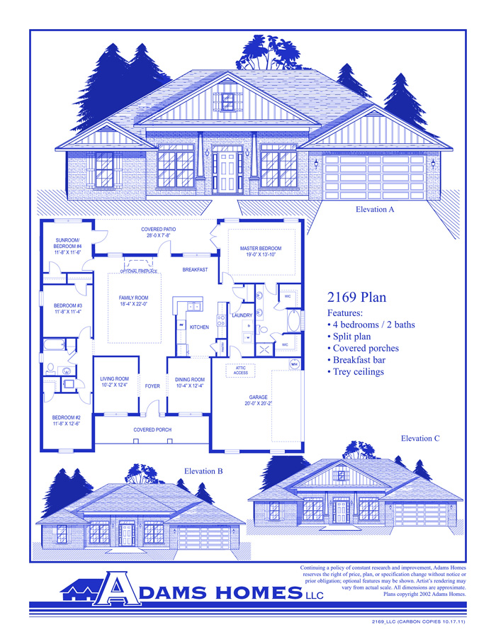 Adams Homes Floor Plans and Location in Jefferson, Shelby, St. Clair